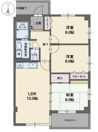 ＲＹＵ－ＳＵＩ S202｜静岡県沼津市下香貫宮脇(賃貸マンション3LDK・2階・67.02㎡)の写真 その2