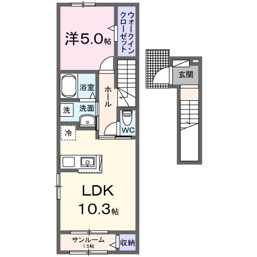 エターナルガーデンⅠ 202｜長崎県大村市諏訪１丁目(賃貸アパート1LDK・2階・44.32㎡)の写真 その1