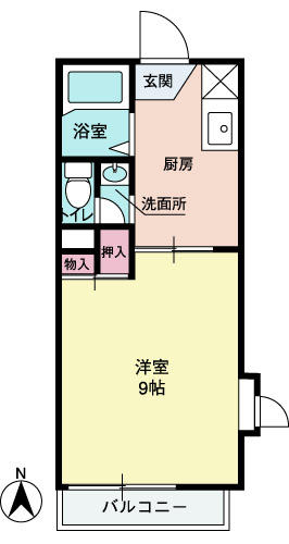 メゾン・プロシード 104｜茨城県ひたちなか市東石川３丁目(賃貸アパート1DK・1階・28.00㎡)の写真 その2