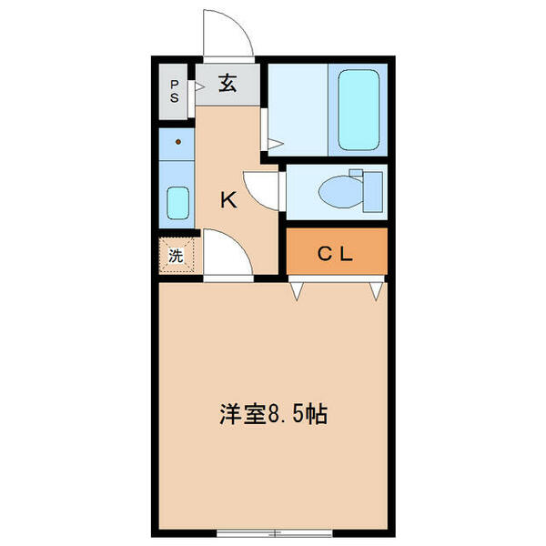 宮城県仙台市宮城野区福田町２丁目(賃貸マンション1K・1階・24.90㎡)の写真 その2