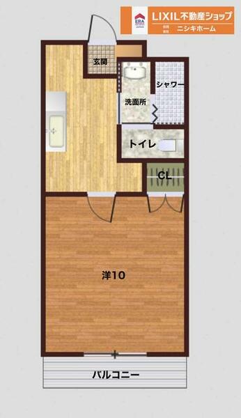 徳島県小松島市中田町字奥林(賃貸マンション1DK・3階・30.68㎡)の写真 その1