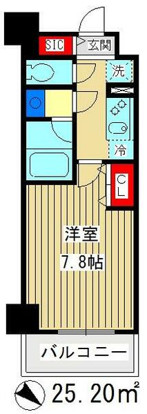 東京都板橋区相生町(賃貸マンション1K・4階・25.20㎡)の写真 その2