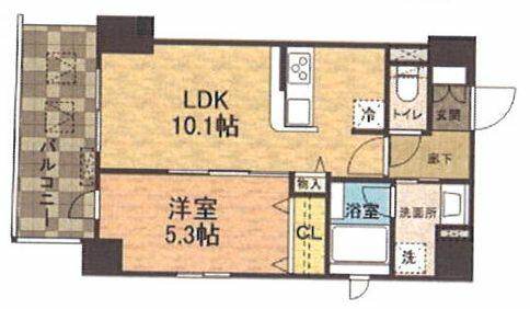 千葉県船橋市本町１丁目(賃貸マンション1LDK・8階・38.32㎡)の写真 その2