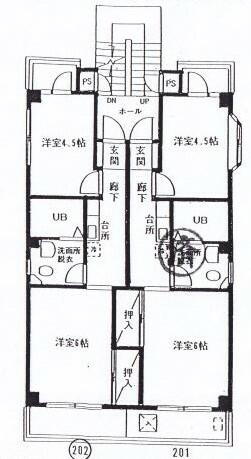 千葉県松戸市五香南２丁目(賃貸マンション2K・2階・30.02㎡)の写真 その2