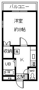 シャルル参番館｜山口県周南市大字徳山字土越(賃貸アパート1K・1階・23.40㎡)の写真 その1