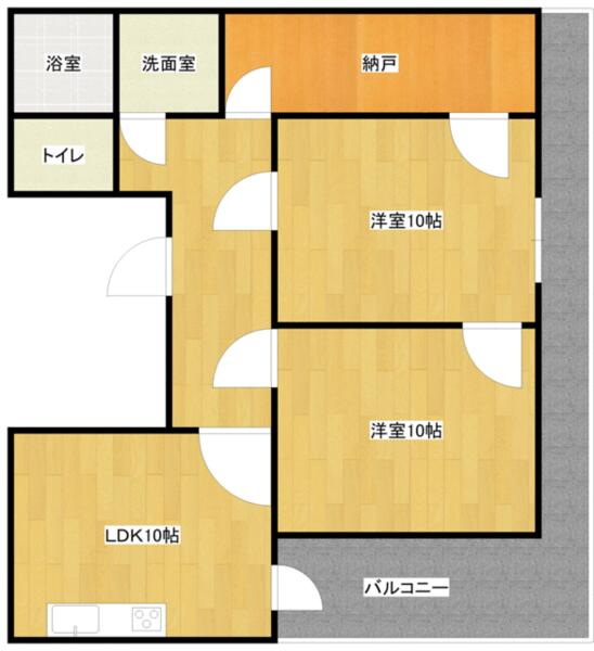 茨城県結城市大字結城(賃貸マンション2LDK・2階・70.00㎡)の写真 その1