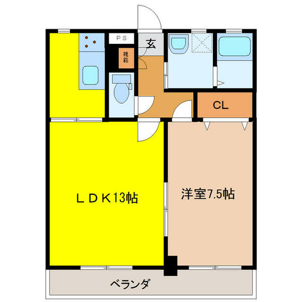 ルメルシエ 502｜長崎県佐世保市松浦町(賃貸マンション1LDK・5階・42.84㎡)の写真 その2