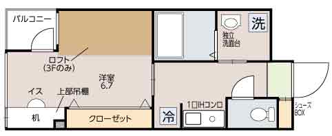 ＳＥＮＤＡＩ　ＳＴＵＤＥＮＴ　ＣＯＵＲＴ上杉３丁目 206｜宮城県仙台市青葉区上杉３丁目(賃貸マンション1K・2階・27.70㎡)の写真 その1