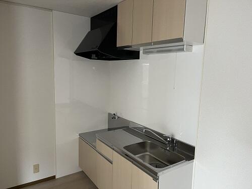 画像8:新品のキッチン　吊戸棚と換気扇も新品です