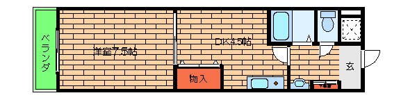 ワイレア 307｜大阪府大阪市平野区瓜破２丁目(賃貸マンション1DK・3階・29.87㎡)の写真 その2