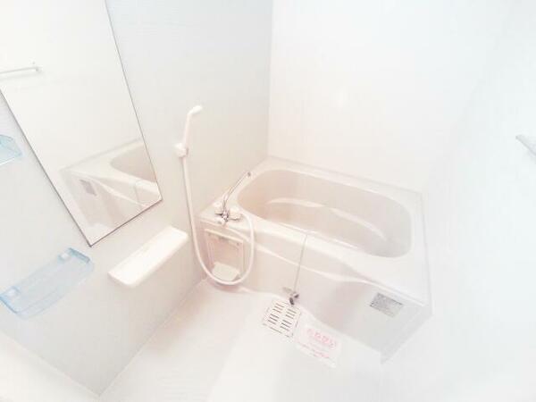 画像7:鏡付きの浴室です