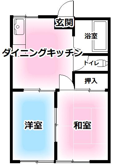 ハッピーハウスクサカⅡ｜茨城県取手市藤代(賃貸アパート2DK・1階・34.15㎡)の写真 その2