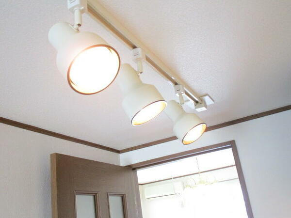 画像12:居室につながる通路には、キッチンの補助照明を兼ねたダウンライトが設置されています
