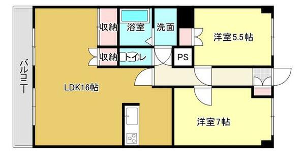 アーバンコート北新町 254｜愛媛県新居浜市北新町(賃貸マンション2LDK・4階・63.00㎡)の写真 その2