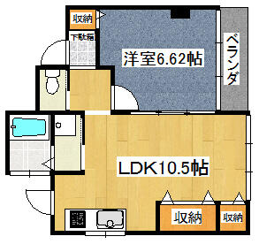 長崎県佐世保市万津町(賃貸マンション1LDK・3階・34.00㎡)の写真 その2