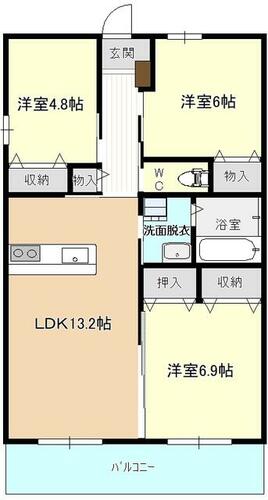 同じ建物の物件間取り写真 - ID:208009255248