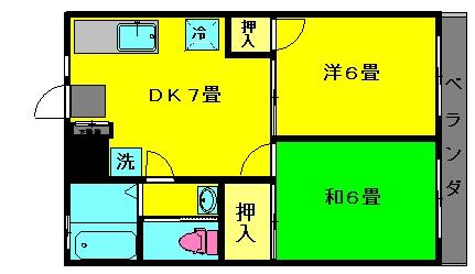 ヴィラアライ　１１ 102｜東京都調布市東つつじケ丘２丁目(賃貸マンション2DK・1階・38.88㎡)の写真 その2