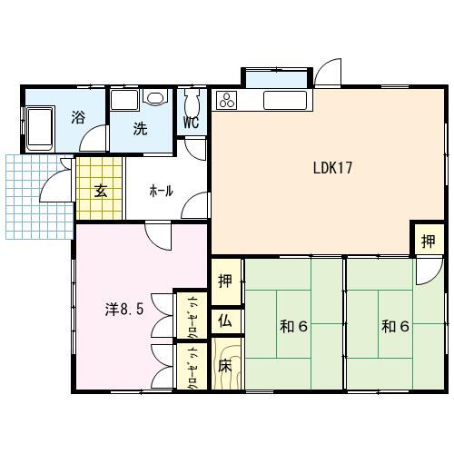 house for sale in Aira, Kagoshima | ¥9,600,000 | 3LDK | Akiyama house…