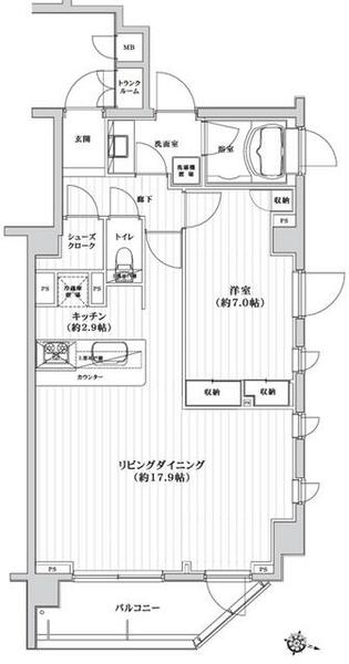 東京都目黒区碑文谷１丁目(賃貸マンション1LDK・5階・63.40㎡)の写真 その2