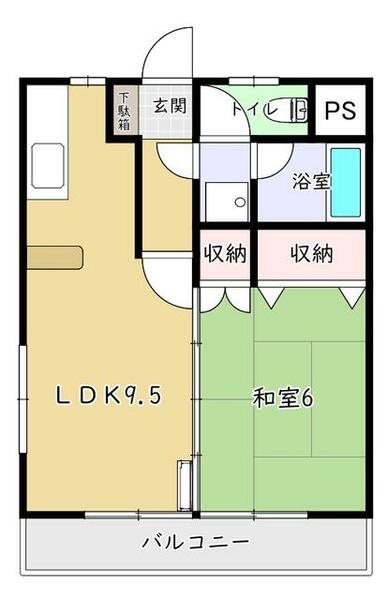 コーポ大町 201｜福島県須賀川市大町(賃貸アパート1LDK・2階・37.26㎡)の写真 その2