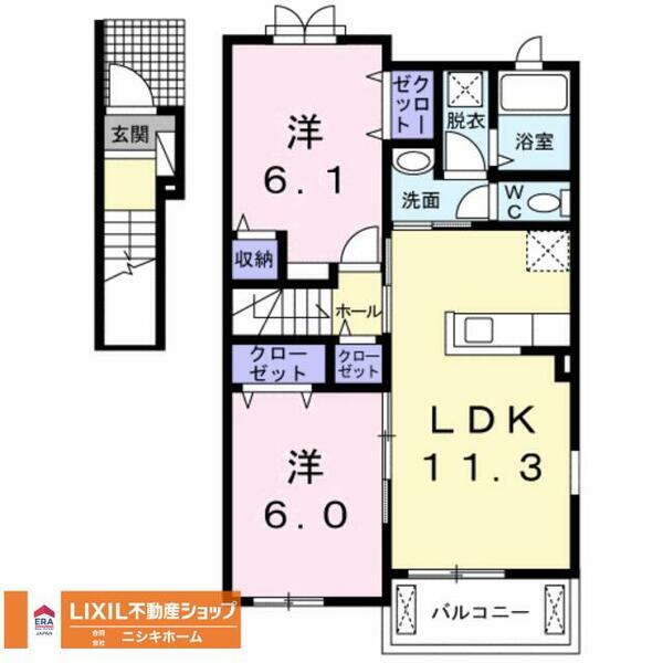 ラ・ドゥサーⅢ 201｜徳島県徳島市北沖洲４丁目(賃貸アパート2LDK・2階・57.07㎡)の写真 その1