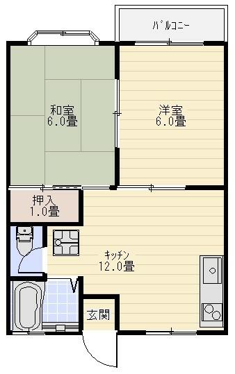 京都府舞鶴市字行永(賃貸アパート2DK・1階・39.74㎡)の写真 その1