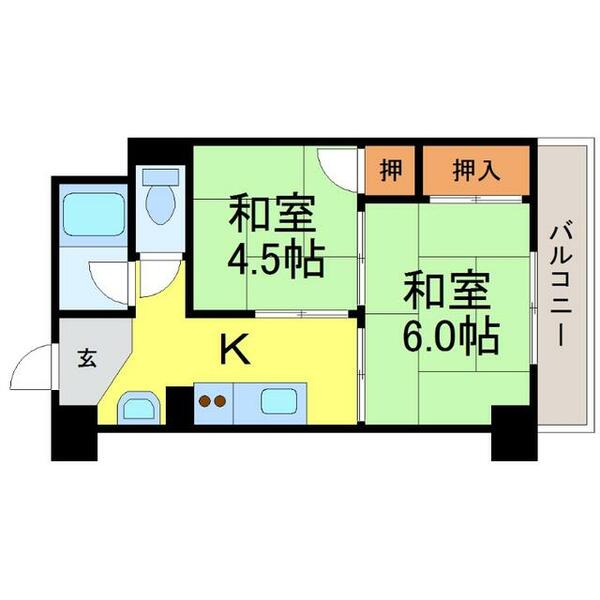 愛知県名古屋市中区大須４丁目(賃貸マンション2K・7階・31.08㎡)の写真 その2