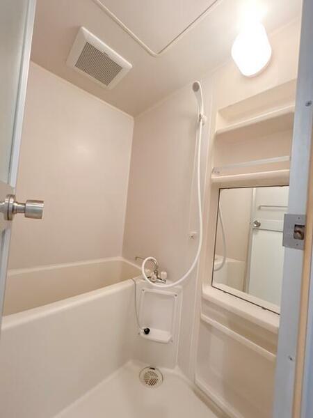 画像9:広めのバスルームです。シャワーも水圧がしっかりで心地よい癒し空間を提供できます。