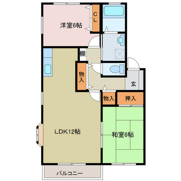 セゾン C201｜大分県中津市牛神町１丁目(賃貸アパート2LDK・1階・58.17㎡)の写真 その2