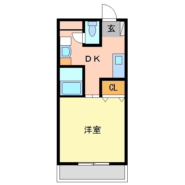 岡山県井原市井原町(賃貸マンション1DK・1階・26.00㎡)の写真 その1