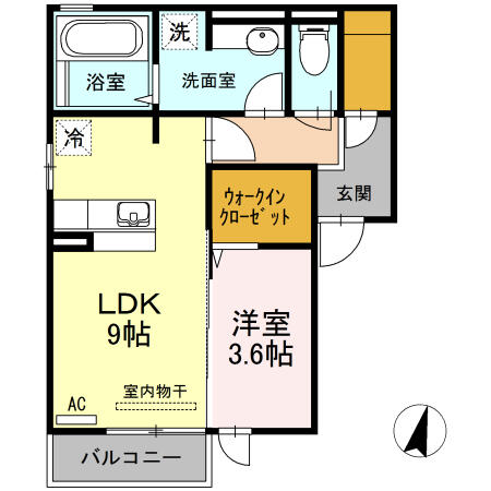 広島県福山市春日町浦上(賃貸アパート1LDK・2階・38.80㎡)の写真 その2