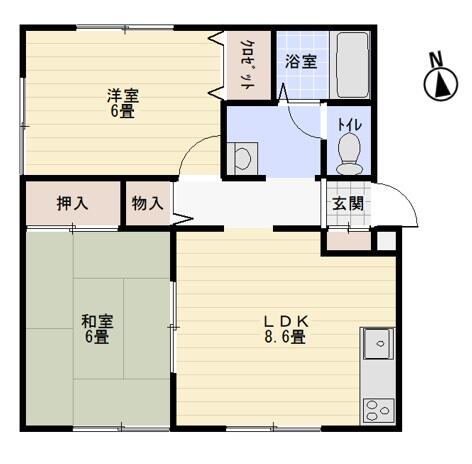 サンモール・Ｎ｜山形県鶴岡市新海町(賃貸アパート2LDK・1階・49.58㎡)の写真 その2