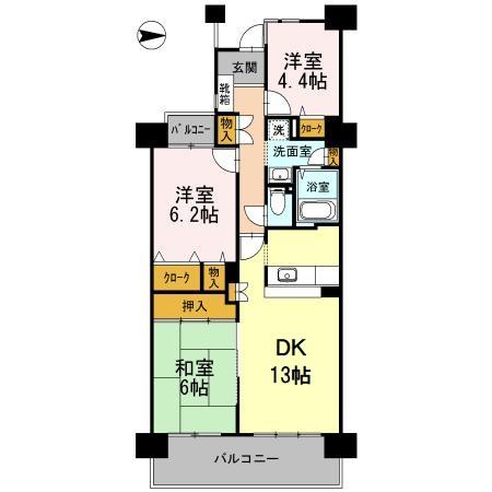 コープ野村東姪浜｜福岡県福岡市西区姪の浜１丁目(賃貸マンション3DK・7階・65.72㎡)の写真 その2