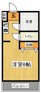 エクセルシオール高砂 605｜福岡県大牟田市正山町(賃貸マンション1R・7階・19.85㎡)の写真 その2