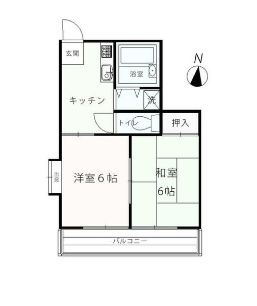 ロイヤルパレスＫＩＳＨＩ 205｜神奈川県厚木市三田(賃貸アパート2DK・2階・34.78㎡)の写真 その1