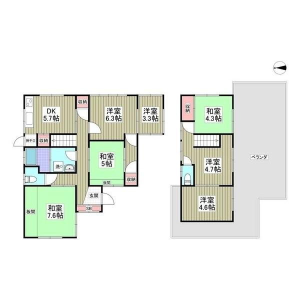 ロータスヒル富士見が丘 1｜栃木県宇都宮市富士見が丘３丁目(賃貸一戸建7DK・--・98.87㎡)の写真 その2