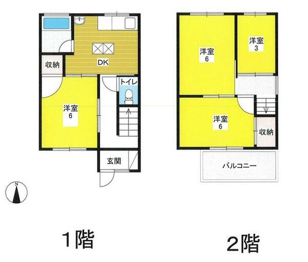 愛知県あま市七宝町川部出屋敷(賃貸一戸建4DK・--・58.32㎡)の写真 その2