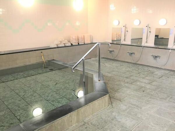 画像3:温泉大浴場付き。