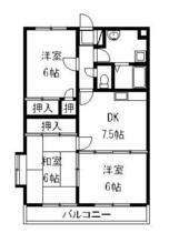 群馬県前橋市関根町２丁目（賃貸マンション3DK・3階・56.31㎡） その1