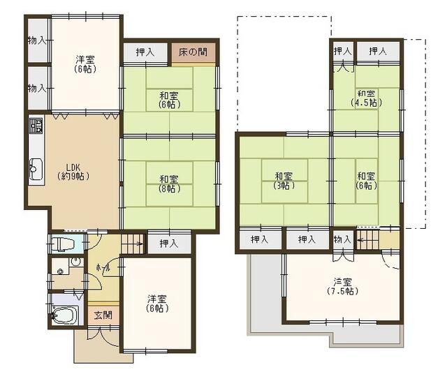 house for sale in 生駒郡平群町, Nara | ¥12,800,000 | 8LDK | Akiyama house f…