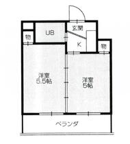 サンヒル鷹丘 102 ｜ 愛知県豊橋市南牛川１丁目（賃貸アパート2K・1階・24.00㎡） その2