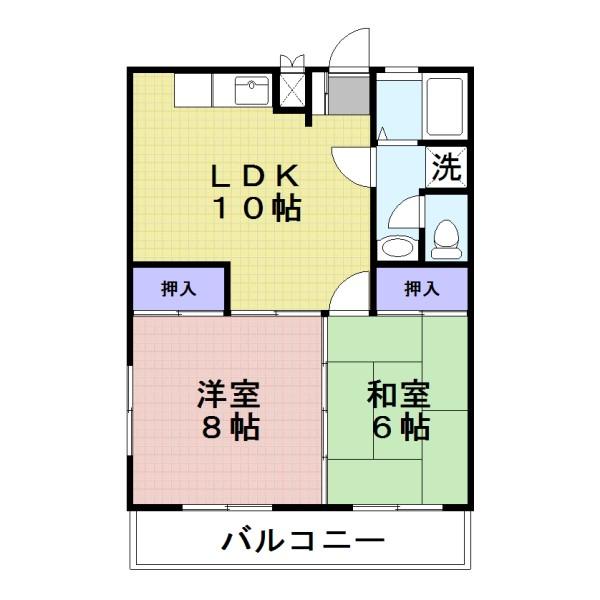 レジデンス福下Ａ｜熊本県熊本市東区長嶺南３丁目(賃貸マンション2LDK・3階・53.30㎡)の写真 その2