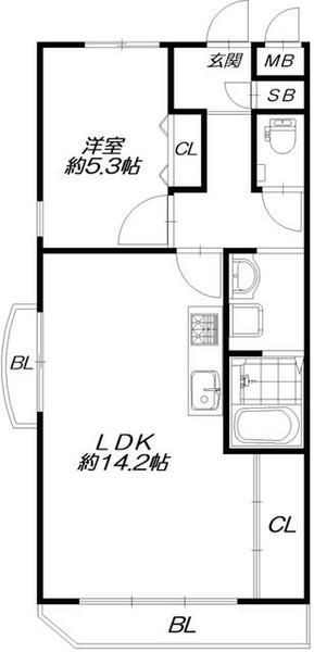 ラフォーレハタⅡ｜兵庫県西宮市門戸岡田町(賃貸マンション1LDK・2階・48.00㎡)の写真 その2