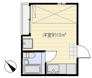 埼玉県富士見市鶴瀬西２丁目(賃貸アパート1R・2階・18.00㎡)の写真 その1