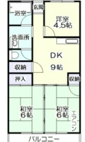 宮城県仙台市宮城野区苦竹１丁目(賃貸マンション3DK・1階・53.48㎡)の写真 その2