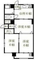 コーポ丸忠 101 ｜ 宮城県仙台市若林区大和町４丁目（賃貸アパート3K・1階・43.93㎡） その2