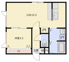 北海道札幌市東区北四十八条東１５丁目（賃貸アパート1LDK・1階・34.00㎡） その1