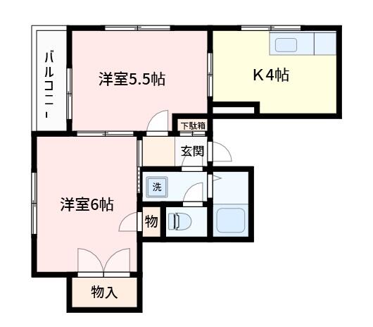 サンヴィレッジ南浦和 305｜埼玉県さいたま市南区文蔵２丁目(賃貸マンション2K・3階・32.10㎡)の写真 その2