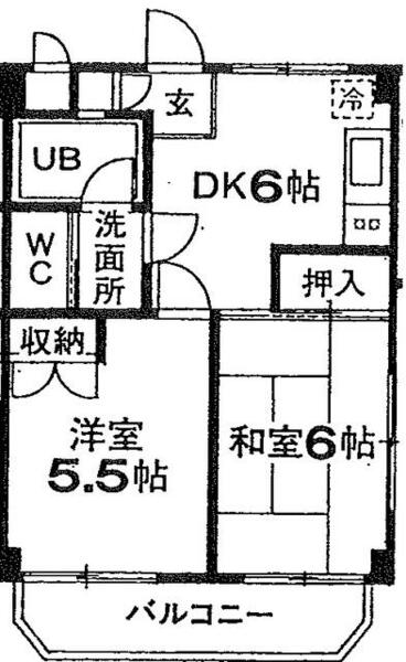東京都板橋区大谷口北町(賃貸マンション2DK・3階・39.20㎡)の写真 その2