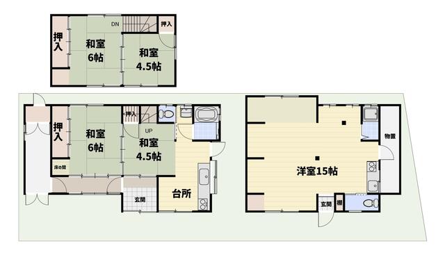 滋賀県草津市の一戸建て | 980万円 | 4DK | 177.49m² | Akiyama house finder